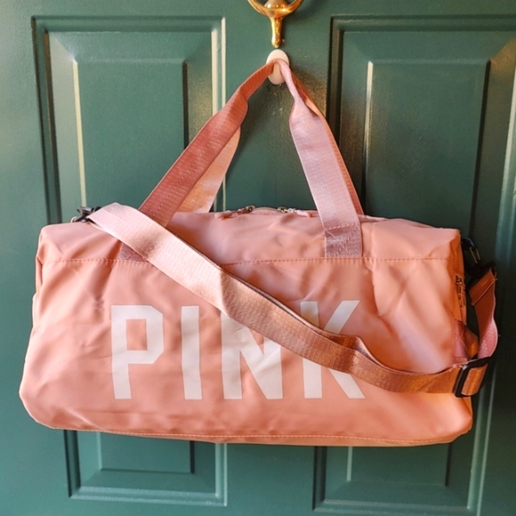 Handbags - PINK Waterproof Nylon Athletic Duffle Bag